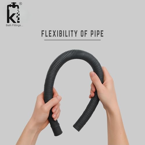 KI BATH FITTINGS Outlet Drain Hose Tube 4 Meter for Front Loading Washing Machine | Discharge & Extension Pipe | Grey - Image 3
