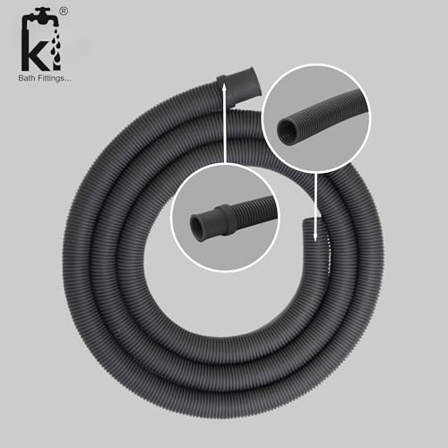 KI BATH FITTINGS Outlet Drain Hose Tube 4 Meter for Front Loading Washing Machine | Discharge & Extension Pipe | Grey - Image 4