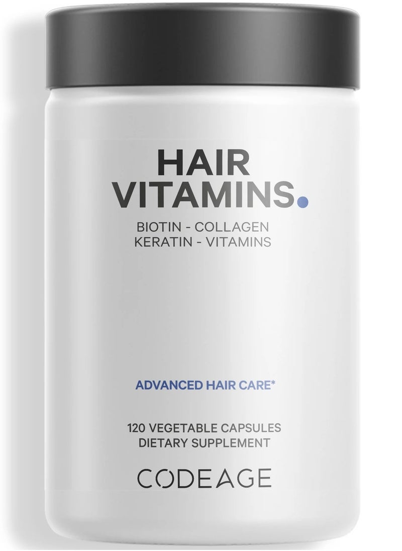 Codeage - Hair Vitamins, Advanced Hair Care* 120 Vegetable Capsules - Image 1