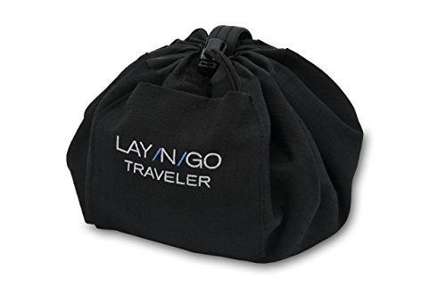 Lay-n-Go Drawstring Toiletry Bag - Water-Resistant 4-In-1 Lay Flat Toiletry Bag - Durable, Easy-To-Clean Travel - For Men & Women - Machine Washable & Compact (20", Black) - Image 4
