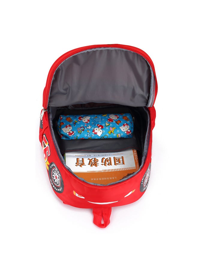 Preschool Small Car Double Shoulder Backpack Children's Training Gift Bookbag New-Color:Old Blue Car - Image 4