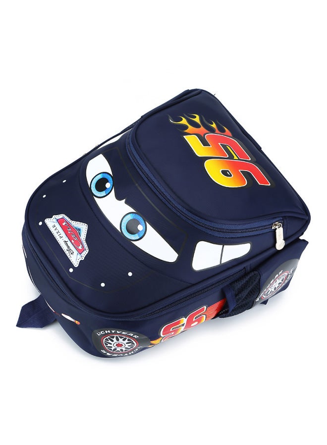 Preschool Small Car Double Shoulder Backpack Children's Training Gift Bookbag New-Color:Old Blue Car - Image 1