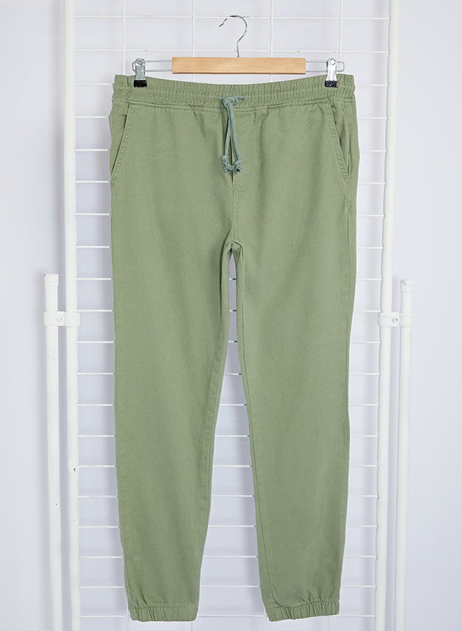 trendyol Light Khaki Jogger Gabardine Trousers TMNSS20PL0056 - Image 1