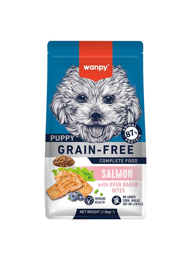 WANPY Grain Free Complete Food For Puppy – Salmon Recipe 8Kg - Image 2