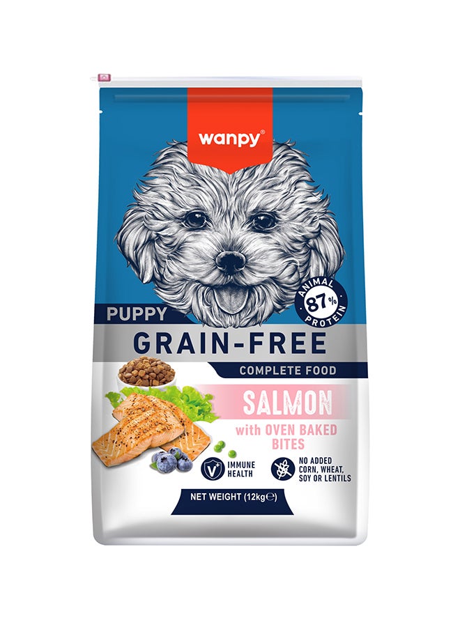 WANPY Grain Free Complete Food For Puppy – Salmon Recipe 8Kg - Image 1