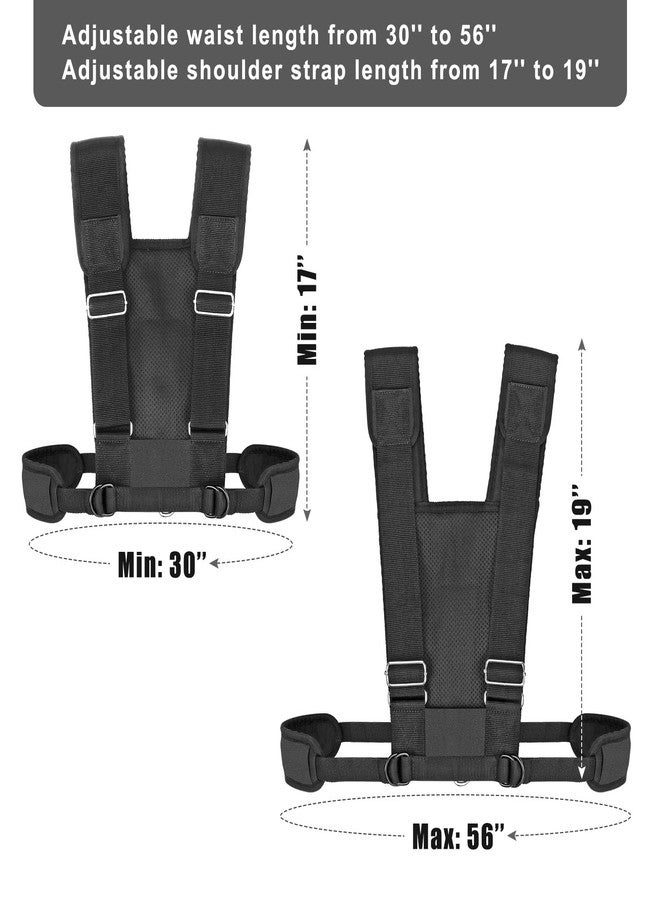 Dolibest Sled Harness for Fitness Resistance, Works with Tire, Sled and Parachute -Adjust Padded Shoulder Strap, Durable and Comfortable, Ideal for Running, Football Speed and Strength Training -Black - Image 3