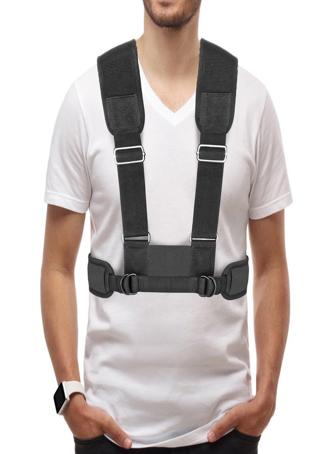 Dolibest Sled Harness for Fitness Resistance, Works with Tire, Sled and Parachute -Adjust Padded Shoulder Strap, Durable and Comfortable, Ideal for Running, Football Speed and Strength Training -Black - Image 2