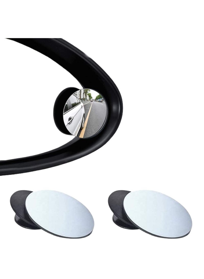 SKY-TOUCH - 2 Pack Car Blind Spot Mirrors are Small Round Convex Adjustable 360° Rotation Wide Angle Rear View for All Vehicles Universal Car Tuning Sticker Design - Image 1