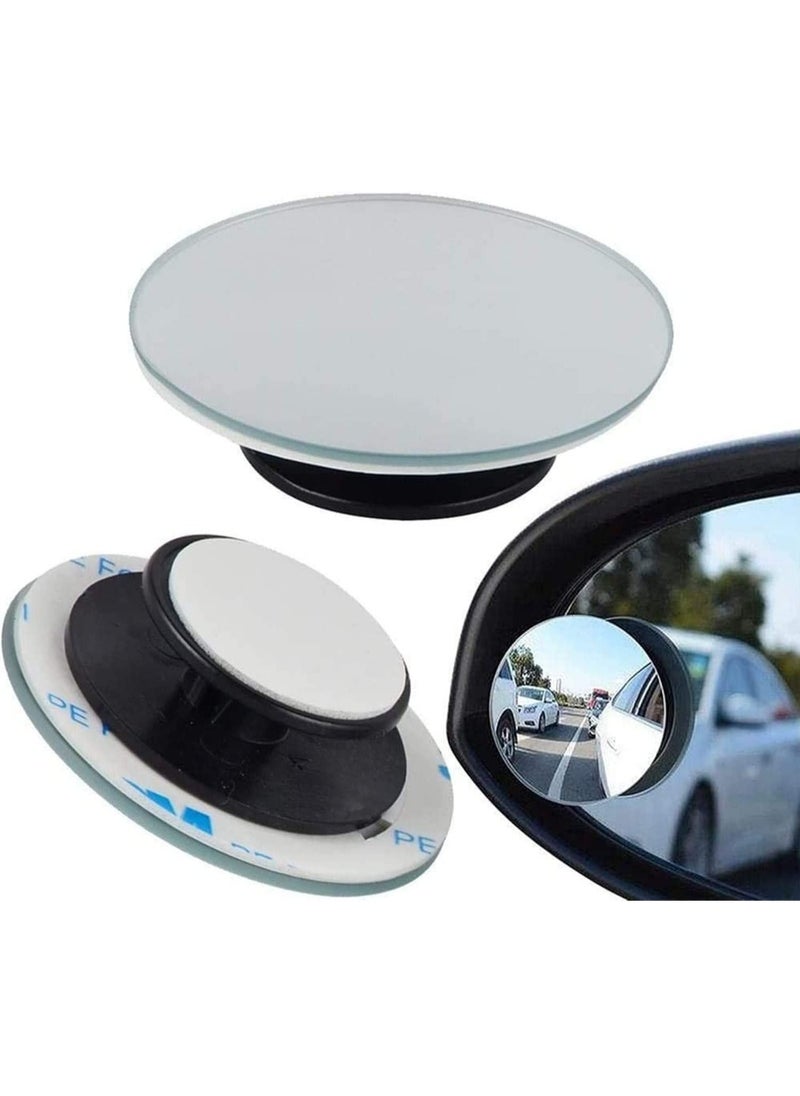 SKY-TOUCH - 2 Pack Car Blind Spot Mirrors are Small Round Convex Adjustable 360° Rotation Wide Angle Rear View for All Vehicles Universal Car Tuning Sticker Design - Image 1