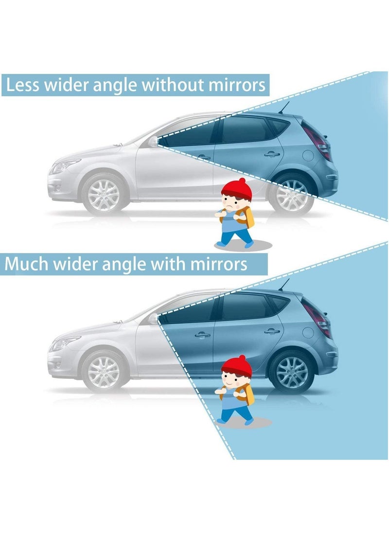SKY-TOUCH - 2 Pack Car Blind Spot Mirrors are Small Round Convex Adjustable 360° Rotation Wide Angle Rear View for All Vehicles Universal Car Tuning Sticker Design - Image 1