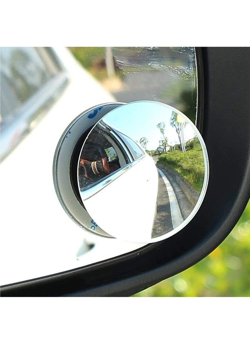 SKY-TOUCH - 2 Pack Car Blind Spot Mirrors are Small Round Convex Adjustable 360° Rotation Wide Angle Rear View for All Vehicles Universal Car Tuning Sticker Design - Image 1
