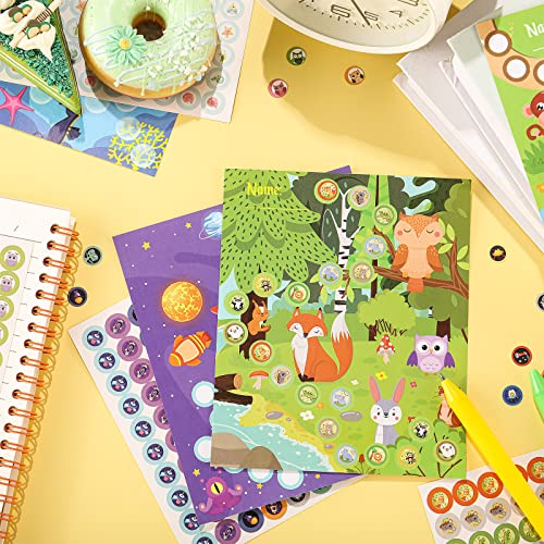 Perthlin 100 Pieces Sticker Charts for Kids Incentives Reward Chart for Kids Behavior in 4 Designs with 2160 Mini Animal Stickers Dry Erase Chore Chart for Classroom Teaching or Home Using - Image 4