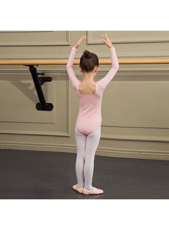 Sansha Children's Ballet Dance Leotard, Long-sleeve Practice Outfit, Solid Color Ballet Performance Bodysuit, Y4552ck/f, Pink, Size S - Image 5