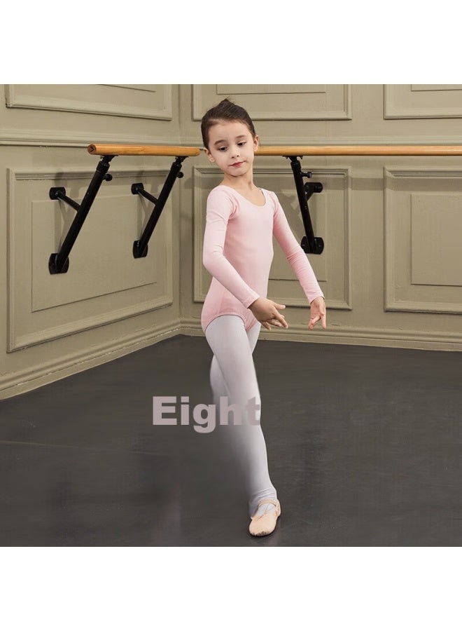 Sansha Children's Ballet Dance Leotard, Long-sleeve Practice Outfit, Solid Color Ballet Performance Bodysuit, Y4552ck/f, Pink, Size S - Image 4