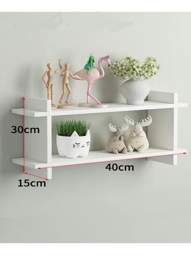 C&C Home - Wall Shelf Storage PVC Sheet Waterproof Wooden Bookcase Cabinet - Image 1