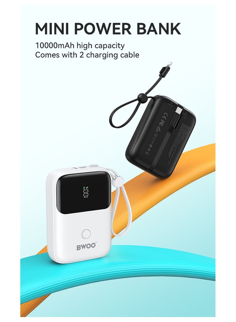BWOO Pd 22.5W Three Ports For Fast Charging Power Bank 10000Mah White - Image 3