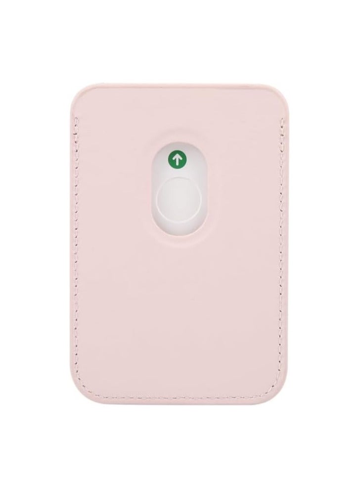 Magnetic Phone, Card Holder, with Kickstand, Leather Phone Stick on Wallet for iPhone Ultra Slim Card Holder for Back of Phone Removable Secure Phone Wallet (PINK) - Image 2