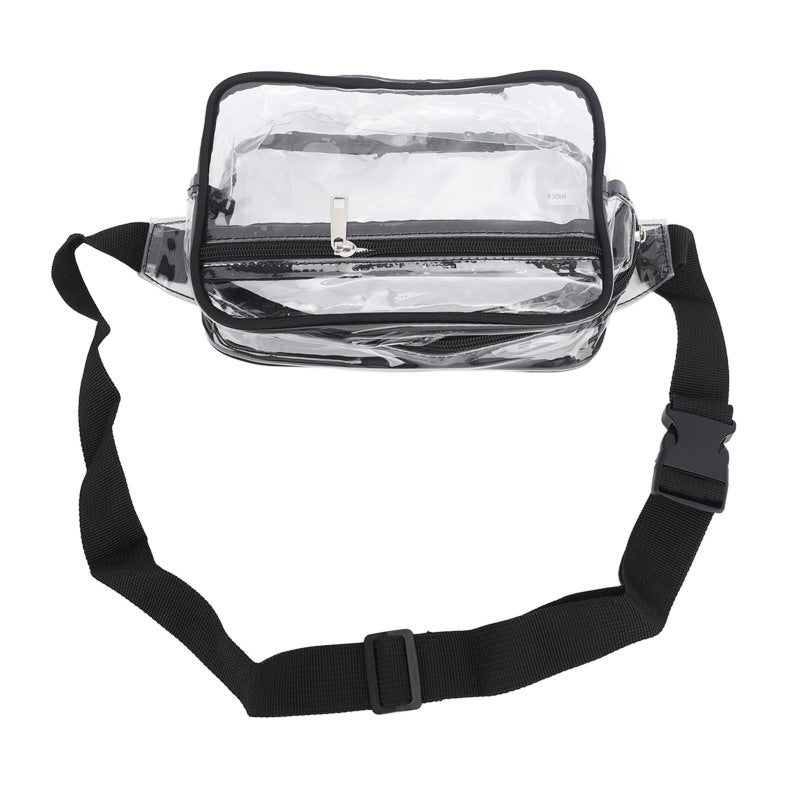Clear Sling Bag Waterproof Large Capacity Adjustable Strap Transparent PVC Chest Waist Pack for Sports Travel Purple - Image 3