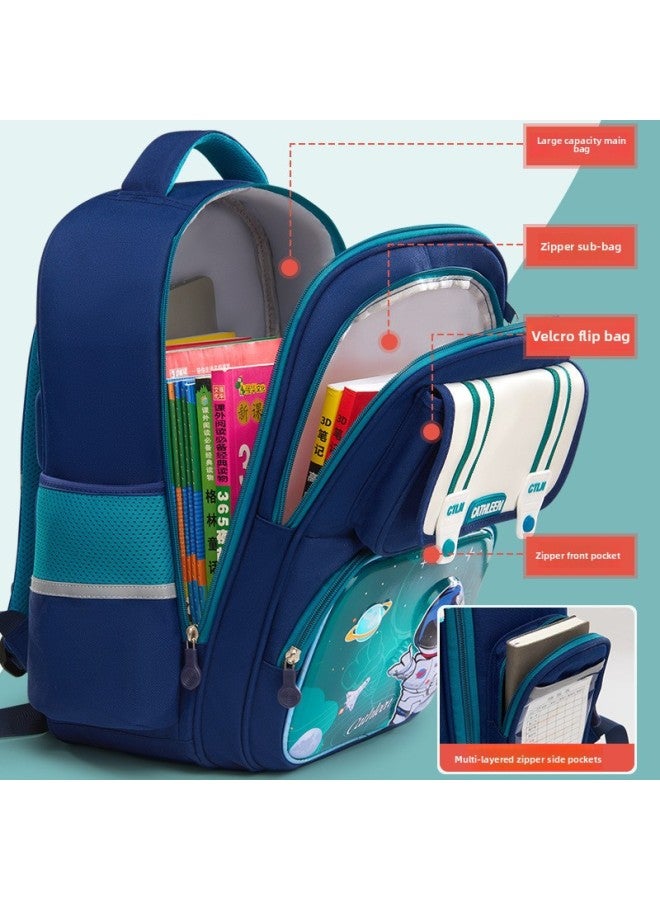 2024 Astronaut Schoolbag For Primary School Students, Boys And Girls, Grade One, Two, Three To Six, Children's Backpack-color:Purple Culomi Trumpet-size:single School Bag - Image 5