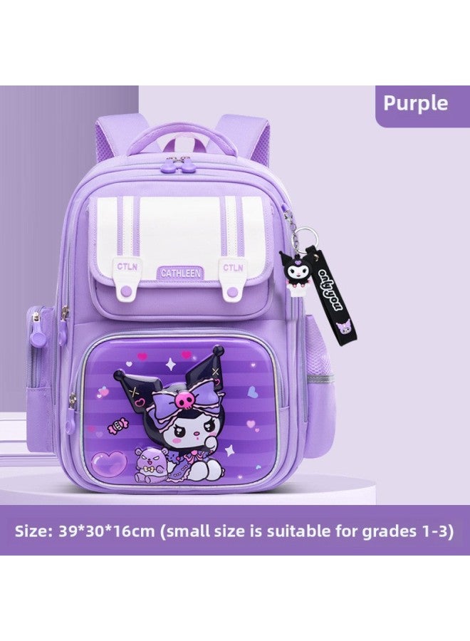 2024 Astronaut Schoolbag For Primary School Students, Boys And Girls, Grade One, Two, Three To Six, Children's Backpack-color:Purple Culomi Trumpet-size:single School Bag - Image 1
