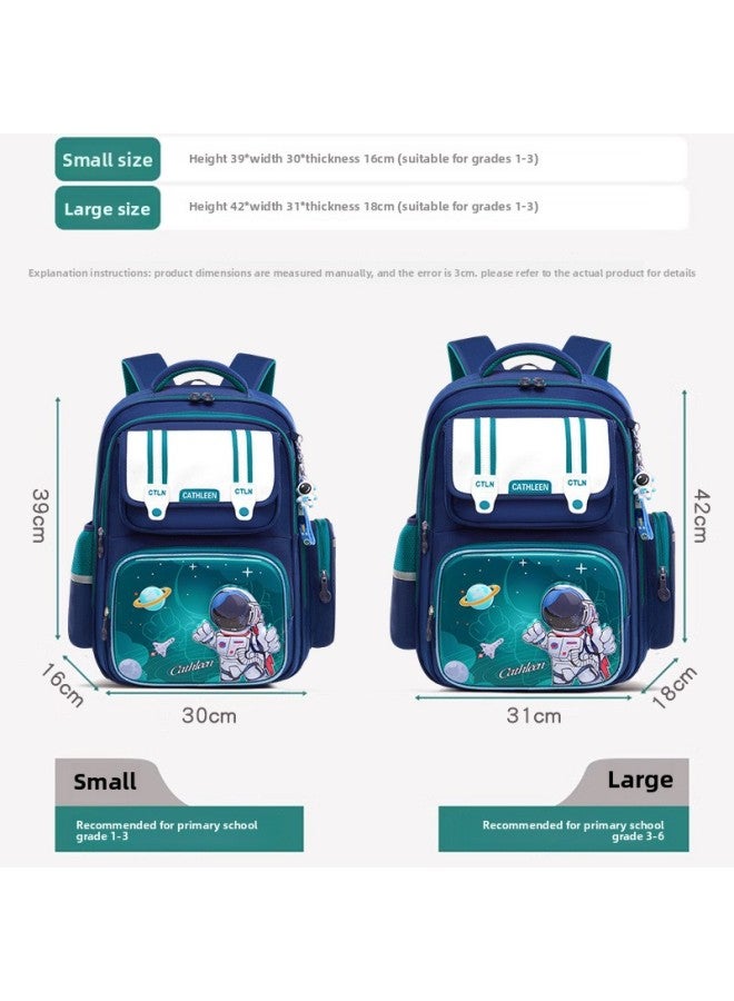 2024 Astronaut Schoolbag For Primary School Students, Boys And Girls, Grade One, Two, Three To Six, Children's Backpack-color:Purple Culomi Trumpet-size:single School Bag - Image 4