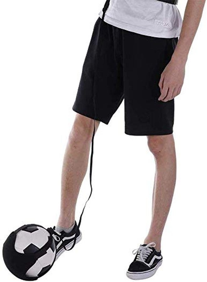 آيريس حزام تدريب كرة القدم/الكرة الطائرة/الرجبي من النيوبرين من IRIS، أداة تدريب فردية لركل ورمي كرة القدم، حزام خصر قابل للتعديل للأطفال والكبار (أسود) - Image 3