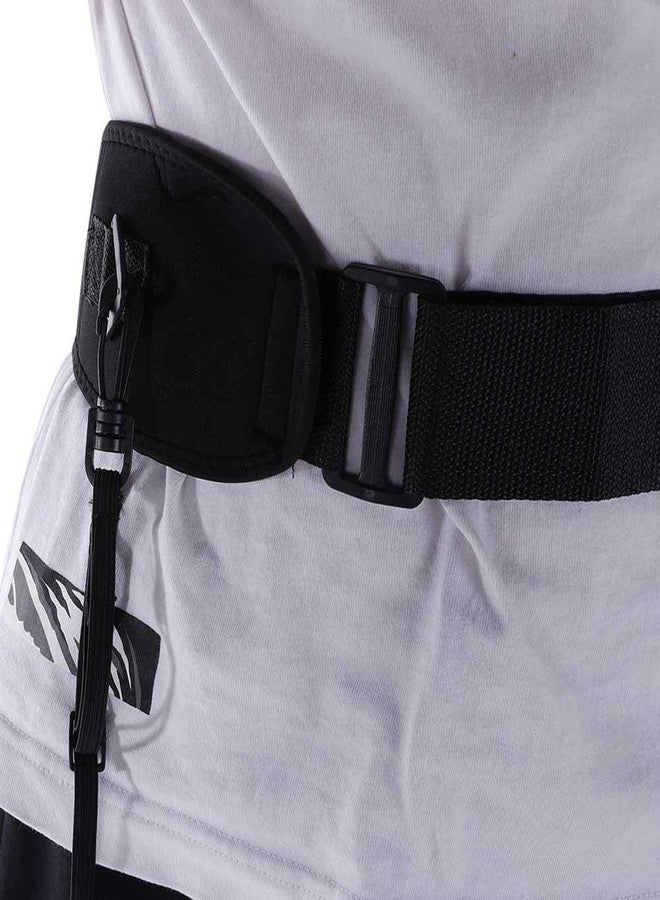 آيريس حزام تدريب كرة القدم/الكرة الطائرة/الرجبي من النيوبرين من IRIS، أداة تدريب فردية لركل ورمي كرة القدم، حزام خصر قابل للتعديل للأطفال والكبار (أسود) - Image 5