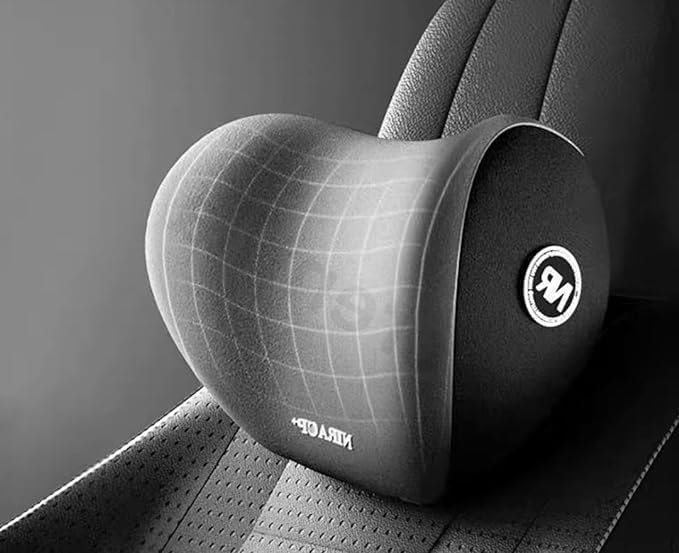 Caltero Car Neck PillowNeck Pain Relief for Long Drive Car Seat Back Head Rest Memory Foam Pillow for Driving with Adjustable Strapand Breathable Removable Cover Black Standard2024pcs1 - Image 3