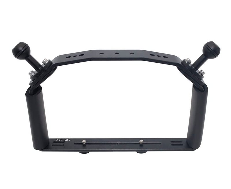 nitescuba Underwater Handle Tray Bracket Aluminum Alloy Dual Handheld Video Light Stabilizer Tray for Camera housing，Handle Grip for gopro Set up Works for Hero 10,Action Camera - Image 5