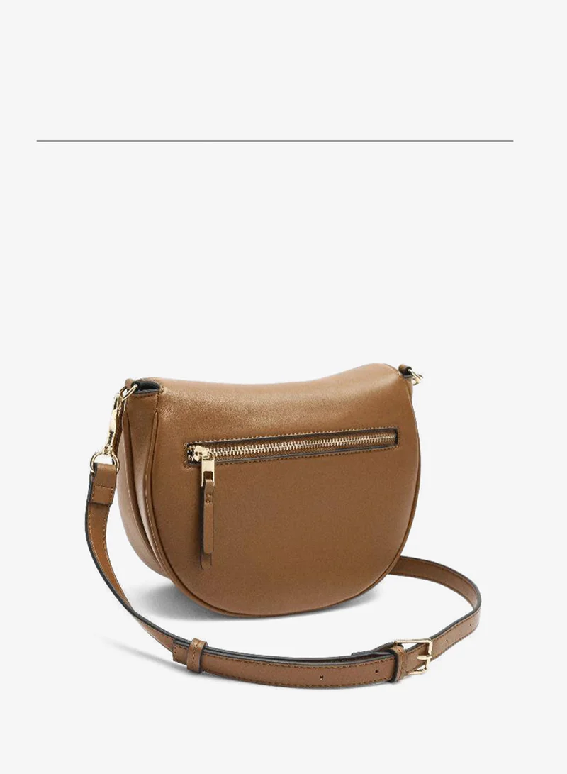 PARFOIS Brown Oval crossbody bag with flap for Women | Best Price UAE