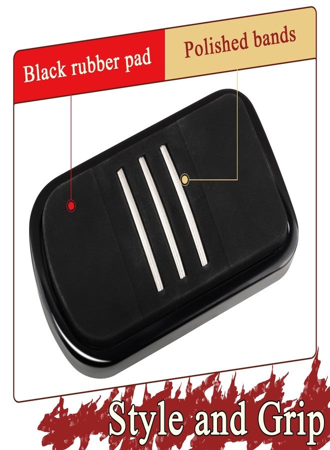 WOWTK Large Brake Pedal Pad fits for Harley ’12-’16 FLD, ’86-’17 FL Softail and ’80-later Touring and Trike,for CVO Electra Glide Road Glide Road King Street Glide Electra Glide Fat Boy,Black - Image 3