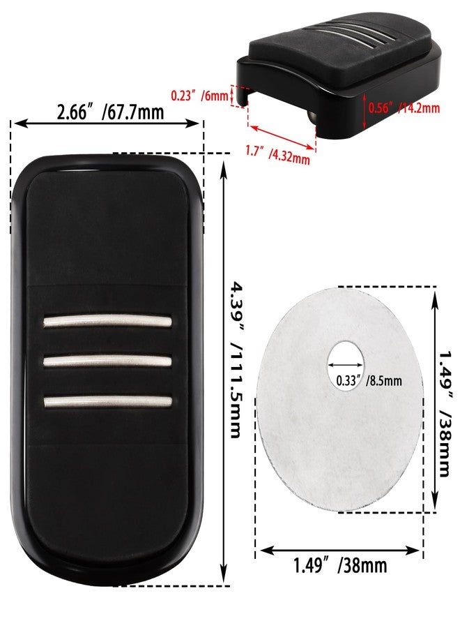 WOWTK Large Brake Pedal Pad fits for Harley ’12-’16 FLD, ’86-’17 FL Softail and ’80-later Touring and Trike,for CVO Electra Glide Road Glide Road King Street Glide Electra Glide Fat Boy,Black - Image 5