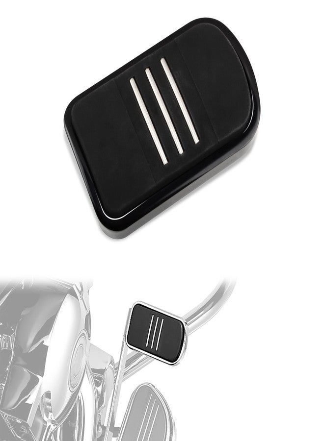 WOWTK Large Brake Pedal Pad fits for Harley ’12-’16 FLD, ’86-’17 FL Softail and ’80-later Touring and Trike,for CVO Electra Glide Road Glide Road King Street Glide Electra Glide Fat Boy,Black - Image 1