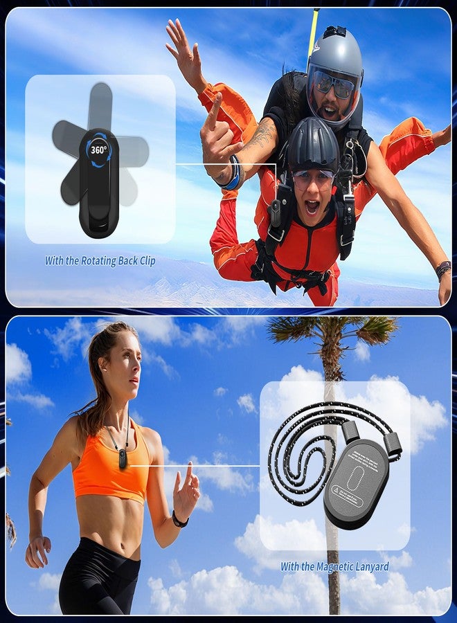 Asdanalili 1080P Thumb Action Camera with Memory Card Mini Body Camera with Magnetic Clip Wearable Hands-Free Recording POV Camera, Mount Anywhere for Sports Vlogging Cycling (Light Black, 62, GB) - Image 3