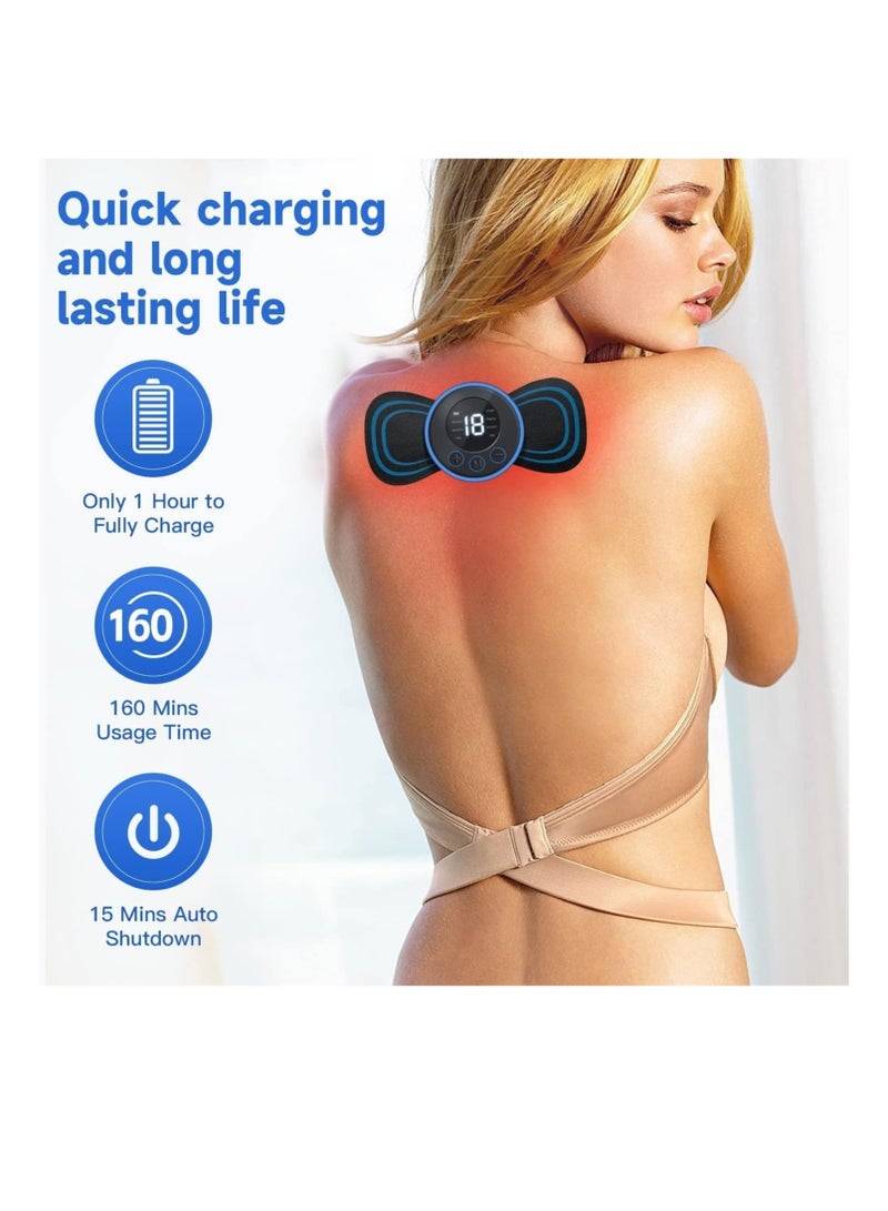 ELTRAZONE Body Massager,Neck Massage Machine Rechargeable Portable Wireless Mini Reusable Pain Relief EMS Massager with 8 Modes and 19 Levels for Shoulder,Arms,Legs - Image 2