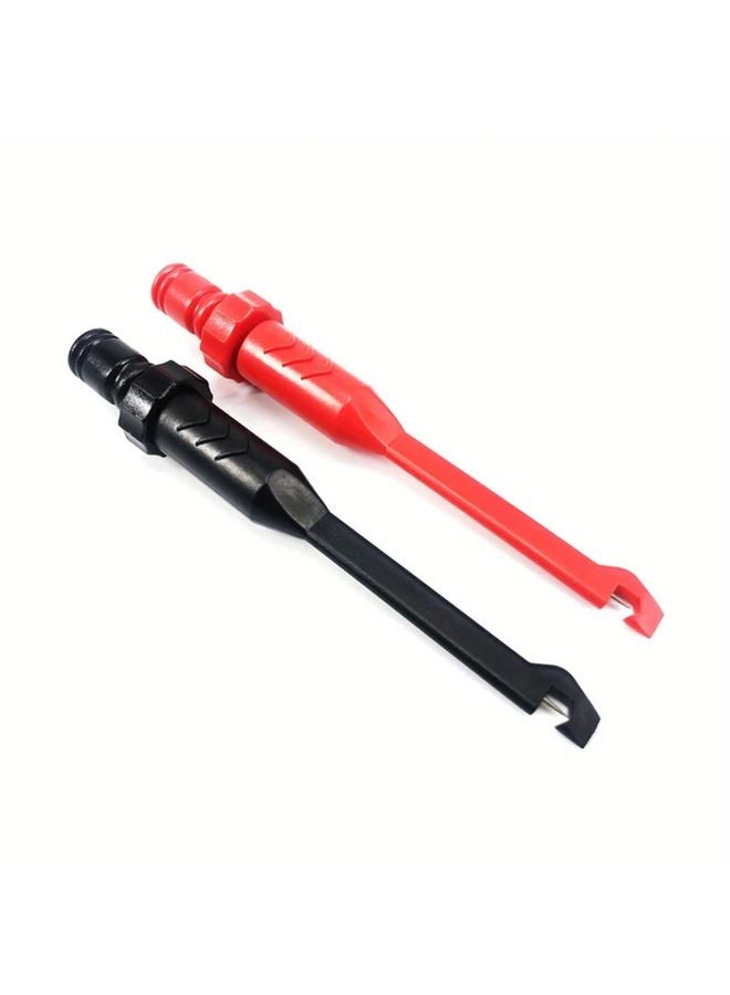 4 قطع ملاقط اختبار دوائر السيارات الثقيلة مع مسبار غير مثقوب، بدون تقشير الأسلاك، موصل موزة آمن للاستخدام مع الملتيمتر وراسم الإشارة لكهربائيي السيارات، 4 إبر، 2 خيط - Image 4