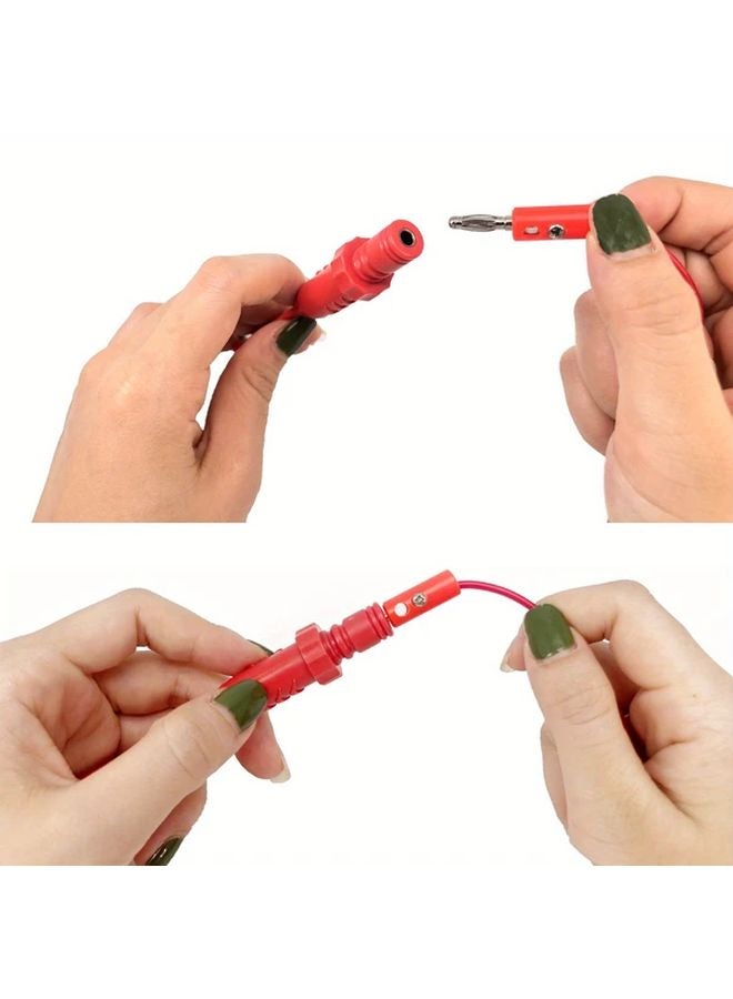 4 قطع ملاقط اختبار دوائر السيارات الثقيلة مع مسبار غير مثقوب، بدون تقشير الأسلاك، موصل موزة آمن للاستخدام مع الملتيمتر وراسم الإشارة لكهربائيي السيارات، 4 إبر، 2 خيط - Image 3