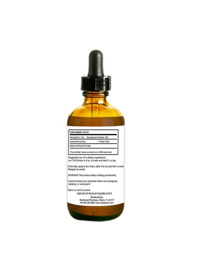 Rainforest Pharmacy - Sangre De Drago Peruvian Dragon Blood Liquid 4 Fl Oz - Image 1