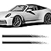 Kutyun 2Pcs Sports Racing Stripe Graphic Stickers Side Door Vinyl Decals Universal Car Decoration Accessories Black - Image 2