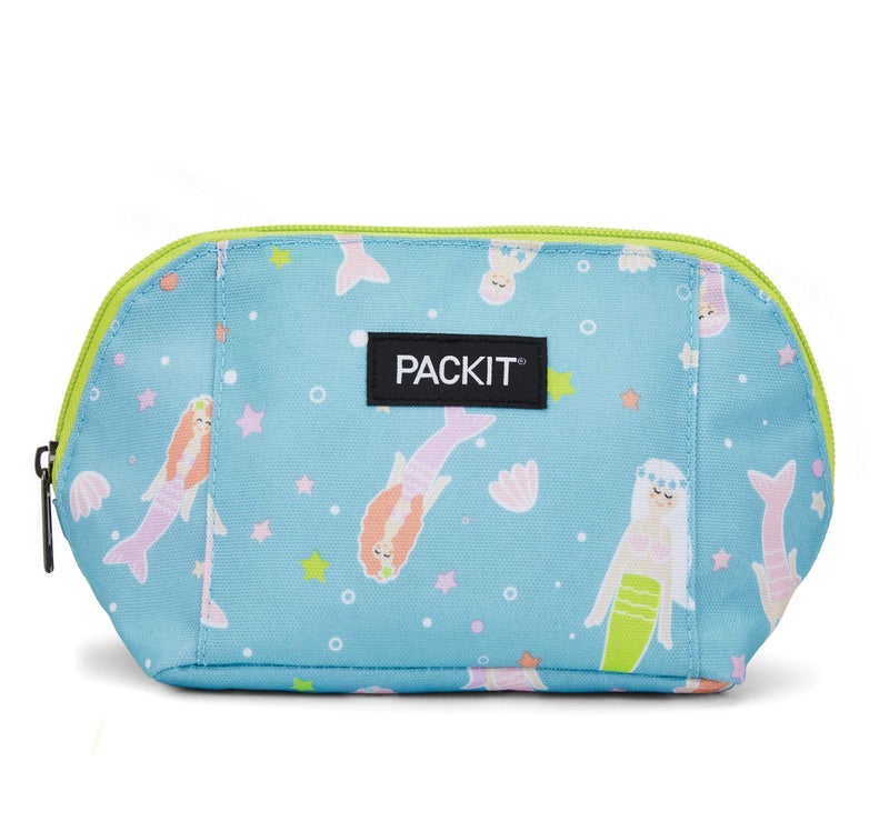 PackIt Freezable Snack Bag Mermaids Built with EcoFreeze Technology Foldable Reusable Zip Closure Locks in Cool Dry Air for all Ages and Fresh Snacks On the Go