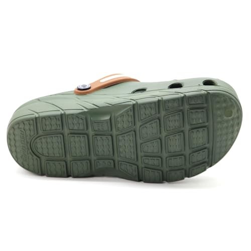 Red Tape Men's Designer Comfortable Clogs || Sandals with Adjustable Back Strap for Men Olive Green, 6 UK - Image 4