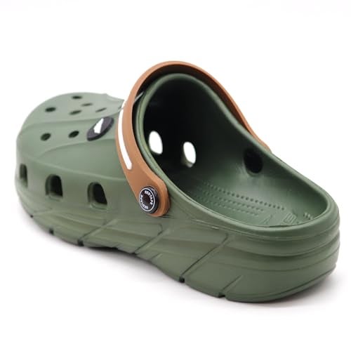 Red Tape Men's Designer Comfortable Clogs || Sandals with Adjustable Back Strap for Men Olive Green, 6 UK - Image 3