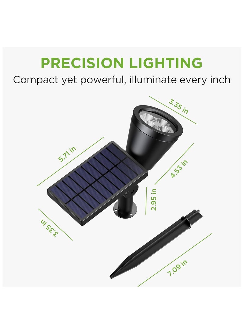 NANAO Solar Lights Outdoor Waterproof Solar Garden Light for Outside Yard Landscape Lighting Pathway Spot Lights Spotlight Wall Light Auto On/Off, Pack of 6 (Warm White) - Image 2