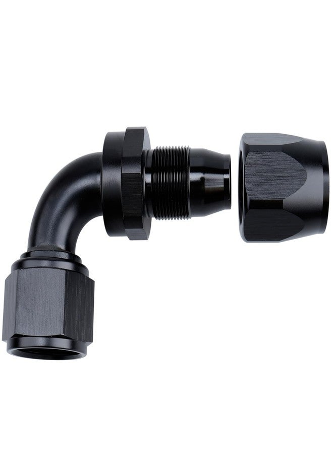 AC PERFORMANCE 90 Degree -12 AN Swivel Hose End Fitting Aluminum Black - Image 2