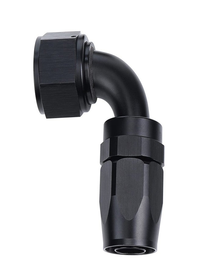 AC PERFORMANCE 90 Degree -12 AN Swivel Hose End Fitting Aluminum Black - Image 1
