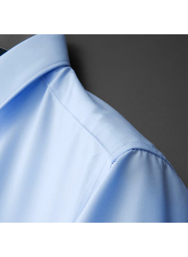 Tucano Men's Modal Summer Solid Color Short Sleeve Shirt Business Casual Fashion All-match Men's White XL - Image 2