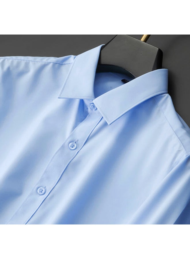 Tucano Men's Modal Summer Solid Color Short Sleeve Shirt Business Casual Fashion All-match Men's White XL - Image 1
