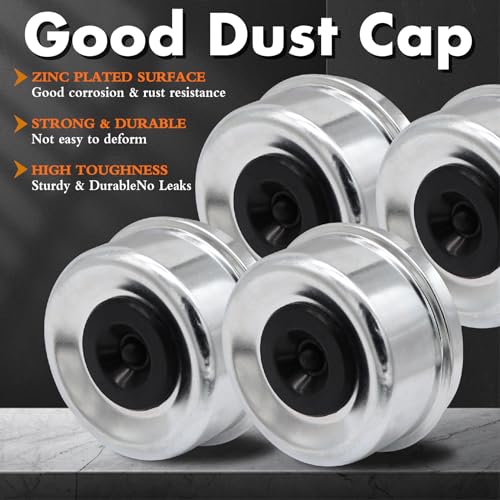 Taxutor 2 Sets Trailer 5 Lugs Idler Hub Kits 5 on 4.5，Trailer Axle Kit for 3500 lb 5 Lug Trailer Hub with Extra Dust Cap and Rubber Plug，Trailer Wheel Hub Kit - Image 4