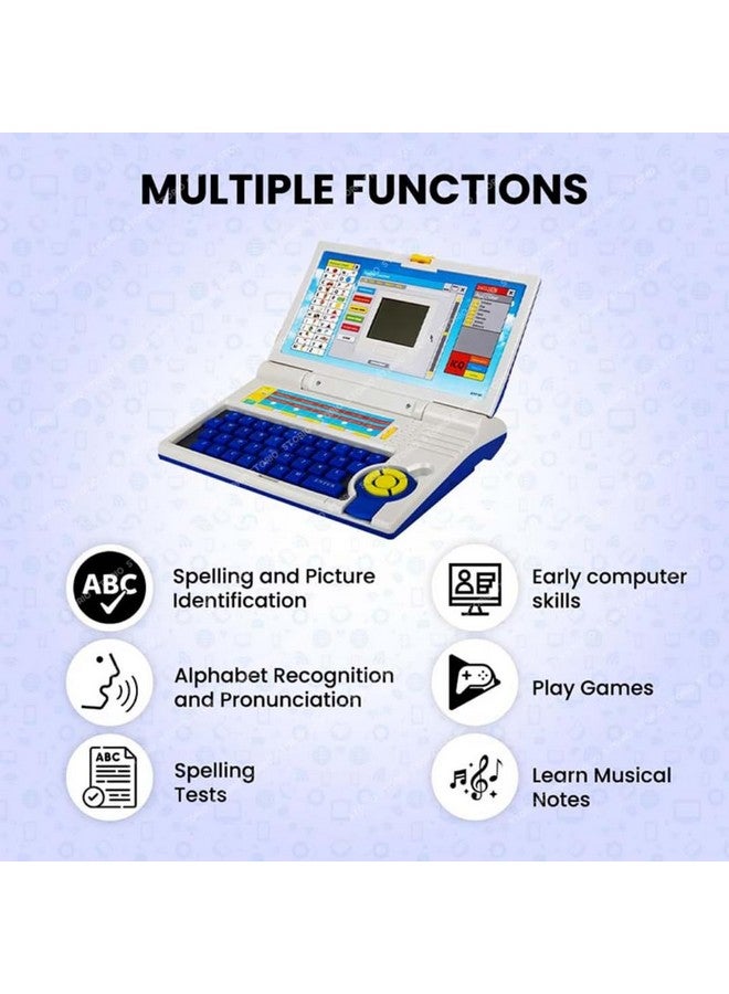 Storio Storio Educational Laptop Computer Toy with Mouse | 1 Year Extended Warranty | Kids Above 3 Years | 20 Fun Activity Learning | Learn Letter Words Games Mathematics Music Logic Memory Tool | Blue  - Image 2
