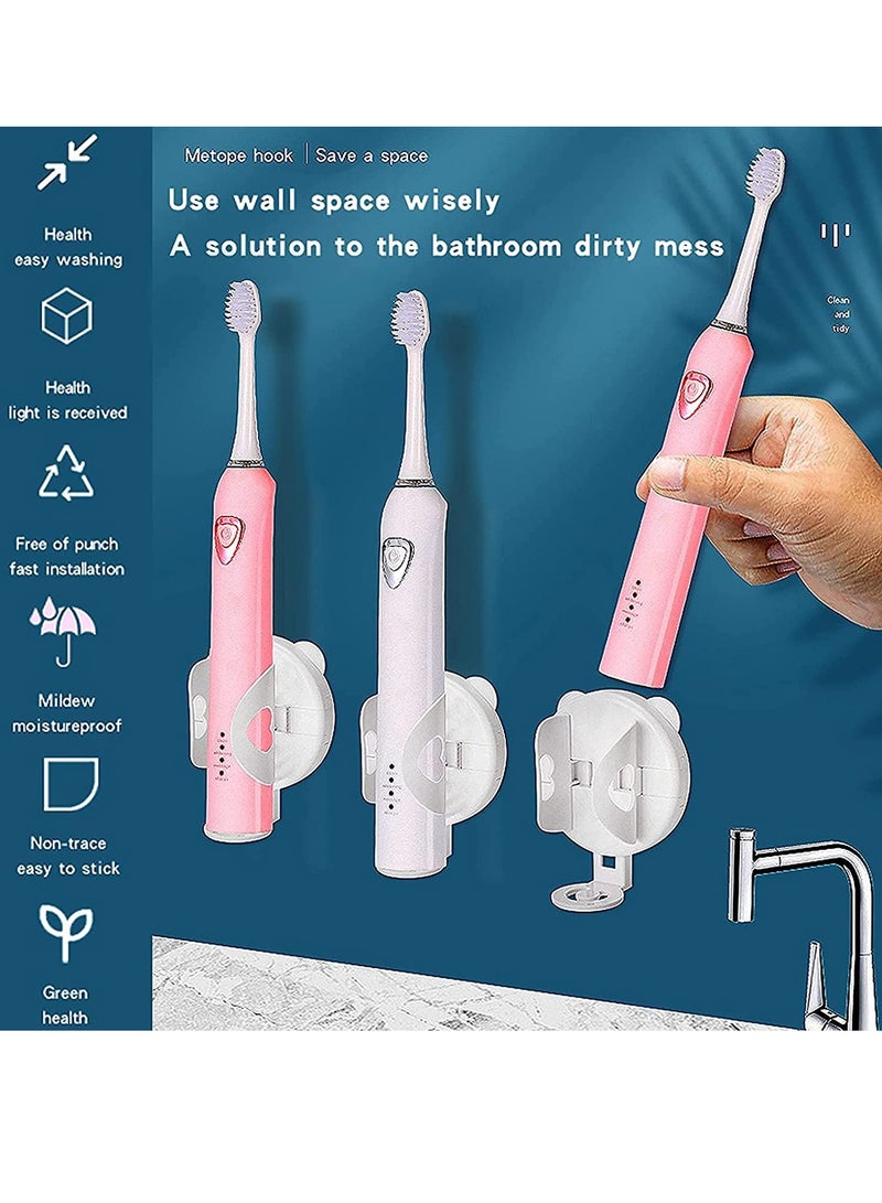 Barakah Automatic Electric Toothbrush Holder Wall Mounted Holder for Bathroom Gravity Induction Contraction Gravity Auto Lock Release Body Base Stander Compatible with All-Electric Tooth Brush 2Pcs - Image 2